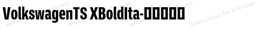 VolkswagenTS XBoldIta字体转换